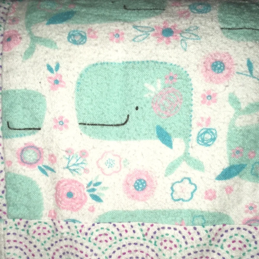 2 Handmade Quilted Baby Blankets